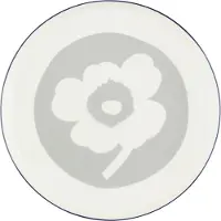 Marimekko Oiva Unikko bord Ø25 cm White-light grey-cobalt