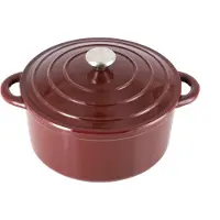 Nordwik gietijzeren pan rond 5 l Burgundy