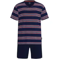 Götzburg Pyjama kort nachtblauw / rood