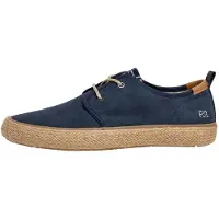 Pepe Jeans Heren Espadrilles Port Bay marine (46), Stof, Plat, Veters, Casual, Marineblauw PMS100009