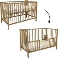 Colorfull Home Collection Meegroei Babybedje Colorfull Home Luca V2 Pure Walnut Wash 60x120