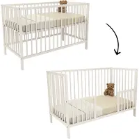 Colorfull Home Collection Meegroei Babybedje Colorfull Home Luca V2 Pure White 60x120