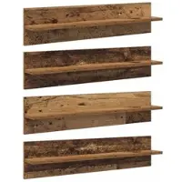 vidaXL - Wandplanken - 4 - pcs - Oud - Hout - 80 - x - 11,5 - x - 18 - cm - Bewerkt - hout