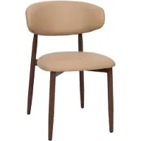 Giga Meubel Eetkamerstoel Alexia Beige/Walnoot PU