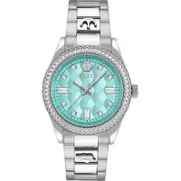 Philipp Plein Analoog horloge turquoise / zilver