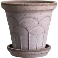 Bergs Potter Fleur Pot 12 Cm Grijs - Bloempotten Keramiek Grey - FLEG12S