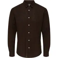 Only & Sons Overhemd 'ONSCaiden' donkerbruin