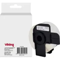 Viking Etiketrol Compatibel Brother DK-11208 WB-BRRLD11208-WT Klevend Zwart op Wit 38 x 65 mm Thermisch 400 Etiketten