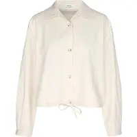 Opus Hemdjack van mix van katoen en linnen relaxed fit model 'Formente'
