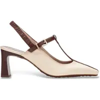 Hispanitas Dames Amapola beige schoenen (38), Leer, Wit, 5 tot 8 cm, Gesp, Casual, Feest, Klassiek BHV264675