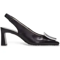 Hispanitas Dames Amapola zwarte schoenen (38), Leer, 5 tot 8 cm, Geen, Casual, Feest, Klassiek HV264762