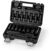 HBM krachtdoppenset, 1/2 inch, met verlengstukken, 18-delig