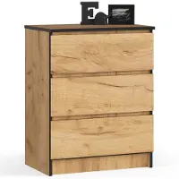 Akord Ladekast K60 met 3 Lades / Furniture Factory / Craft Eik / 60 x 77 x 40 cm
