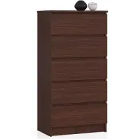 Akord Ladekast K60 met 5 Lades / Furniture Factory / Venge / 60 x 121 x 40 cm