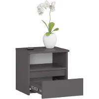 Akord Nachtkastje CL1 met 1 Lade / Furniture Factory / Grafietgrijs / 40 x 40 x 35 cm