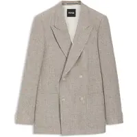 BOSS Relaxed-fit colbert van een materiaal met microdessin
