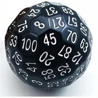 Foam Brain Games dobbelsteen 45mm D100 zwart - educatief speelgoed.