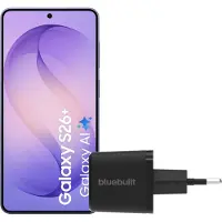 Samsung Galaxy S26 Plus 512GB Donkerblauw 5G + BlueBuilt Oplader 45 Watt Zwart