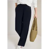 Cecil Dames High Waist broek met wijde pijpen in Loose Fit - Blauw - XXXL