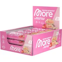 More Nutrition More Protein Satisbites | White Chocolate Strawberry Cream | Eiwitreep | Geen toegevoegde suiker |