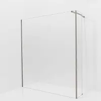 Balmani Modular inloopdouche met vaste zijwand: 180 x 200 cm, Permafrost met coating, Brushed GunMetal profielen
