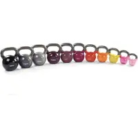 Toorx Kettlebell - Vinyl - Gekleurd 20 kg - Grijs