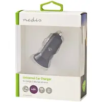 Nedis autolader 24 W 2x 2,4 A - Aantal uitgangen: 2, Haventype: 2x USB-A, Enkele spanningsuitgang