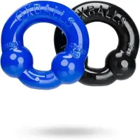 Vuxen Ultraballs Cockringenset - Zwart & Blauw