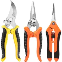 LONGZIMING -3-delige Tuinsnoeischaar Set – Professionele Hand Snoeischaar & Heggeschaar – RVS Bypass Snoeischaar met Veerslot – Voor Tuin- en Gazononderhoud