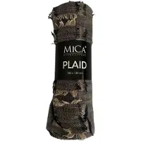 Mica Decorations Mica Plaid Blauw 180x130 cm – Geweven Woondeken – Zachte Deken voor Bank en Bed
