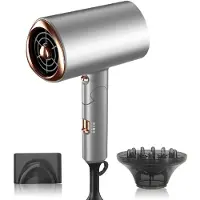 LONGZIMING -Hairdryer - Föhn - 1800W Krachtige Motor - Ionische Haardroger Elektrisch - 1 - zilvergrijs