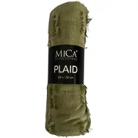 Mica Decorations Mica Plaid Groen 180x130 cm – Geweven Deken – Zachte Woondeken voor Bank & Slaapkamer
