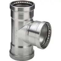 Viega Sanpress Inox LF Sanpress Inox XL LF-T-stuk, d1 88,9, d2 54, d3 88,9 roestvrij staal model 2318XLLF, 665364