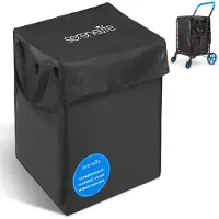 SereneLife Winkelwagenliner - Afneembare - Water- en Scheurbestendig - 57 x 44 x 36 cm Oxford Stof - Geschikt voor Boodschappen, Wasgoed en Bagage