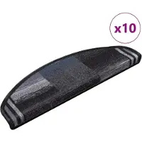 vidaXL Trapmatten zelfklevend 10 st 65x21x4 cm zwart en grijs