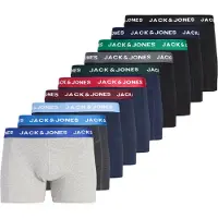 Jack & Jones Boxershorts 'JACSOLID' navy / grijs gemêleerd / zwart / zwart gemêleerd