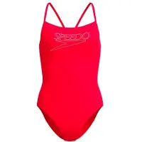 Speedo - Women's Endurance+ Logo Thin Strap One Piece - Badpak 36, rood