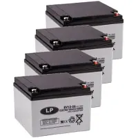 Landport 4 Stuks: EV12-26 AGM Deep Cycle accu's (12V, 26 Ah, T12 terminal)