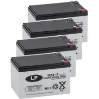 Landport 4 Stuks: EV12-12 / EV12012 AGM Deep Cycle accu's (12V, 12 Ah, T1 terminal)