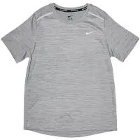Nike Miler Trainingsshirt Kids Donkergrijs Zilver | 164