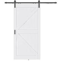 Inova complete schuifdeur - hout - 103x215 - dekor eiken wit - bevestiging zwart -voorgemonteerd