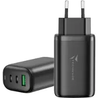 Techmade USB-oplader A+ 2× Type-C 65 Watt