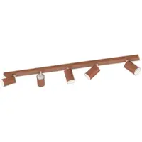 Orion Plafondspot Sean, koraalrood, 5-lamps, aluminium, GU10 dimbaar, rood, Woon-/ Eetkamer, Aluminium, Modern, halogeen spot