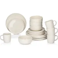 Alpina Serviesset 16-delig Ø26,5cm wit wit Aardewerk Serviesset