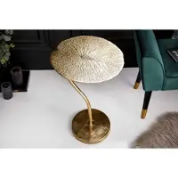 Invicta Handgemaakte design bijzettafel ABSTRACT LEAF 40cm goud - 40904