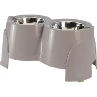Savic voerbak ergo feeder warmgrijs 61x35x28 cm 2x1,5 ltr