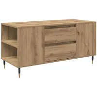 vidaXL Salontafel Artisan Eiken 102 x 44,5 x 50 cm Bewerkt hout