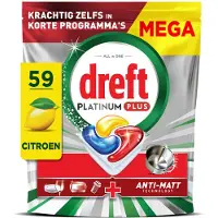 Dreft Vaatwastabletten Platinum Plus All In One Citroen 59 Stuks