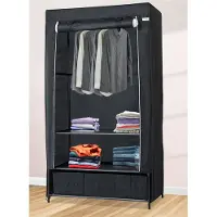 Lendo Online Opvouwbare Kledingkast 90x47x163 cm Zwart