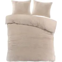 Papillon Teddy Fleece dekbedovertrek Billy - Zand - 200x220